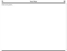 Tablet Screenshot of neuewege.ch